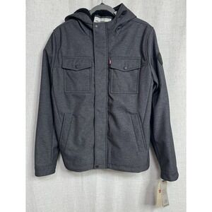Levi's NWT New Men's Soft shell Two Pocket Sherpa Lined Hooded Trucker Jacket